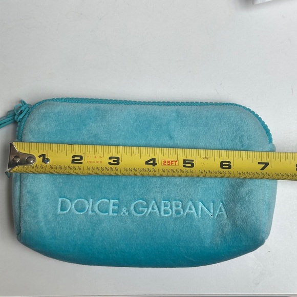 Dolce & Gabbana Blue Velour Zip Case with Wrist Strap - Picture 9 of 9